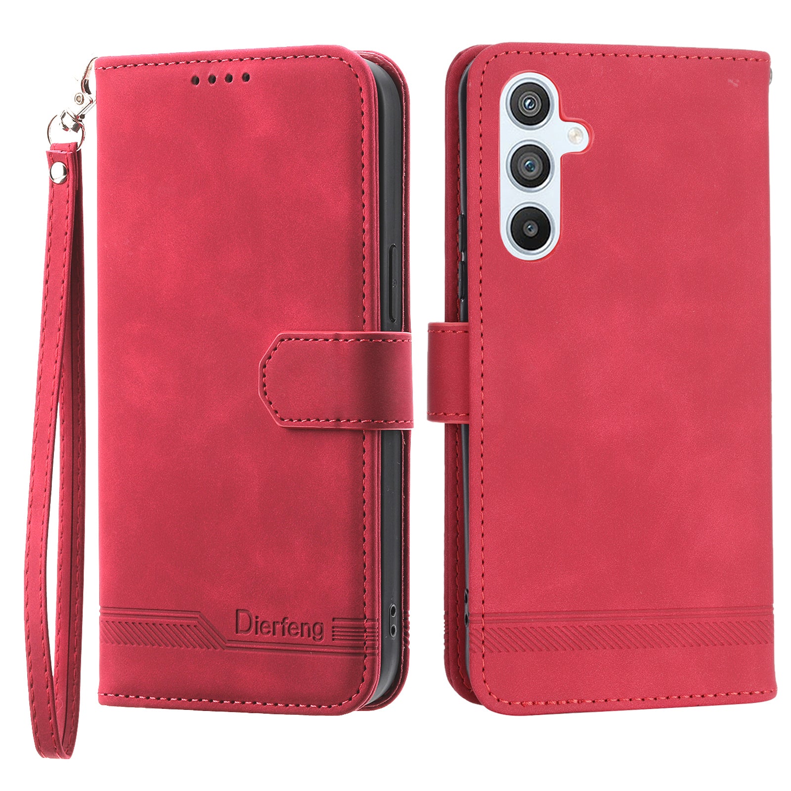 DIERFENG DF-03 Mobile Phone Leather Case for Samsung Galaxy A54 5G Lines Imprinted Stand Wallet Phone Cover DIERFENG DF-03 Mobile Phone Leather Case for Samsung Galaxy A54 5G Lines Imprinted Stand Wallet Phone Cover